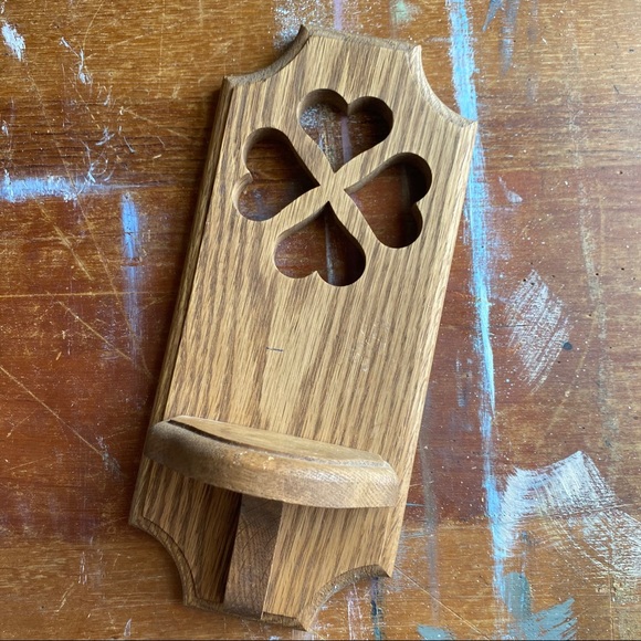 Vintage Wooden Heart Shelf